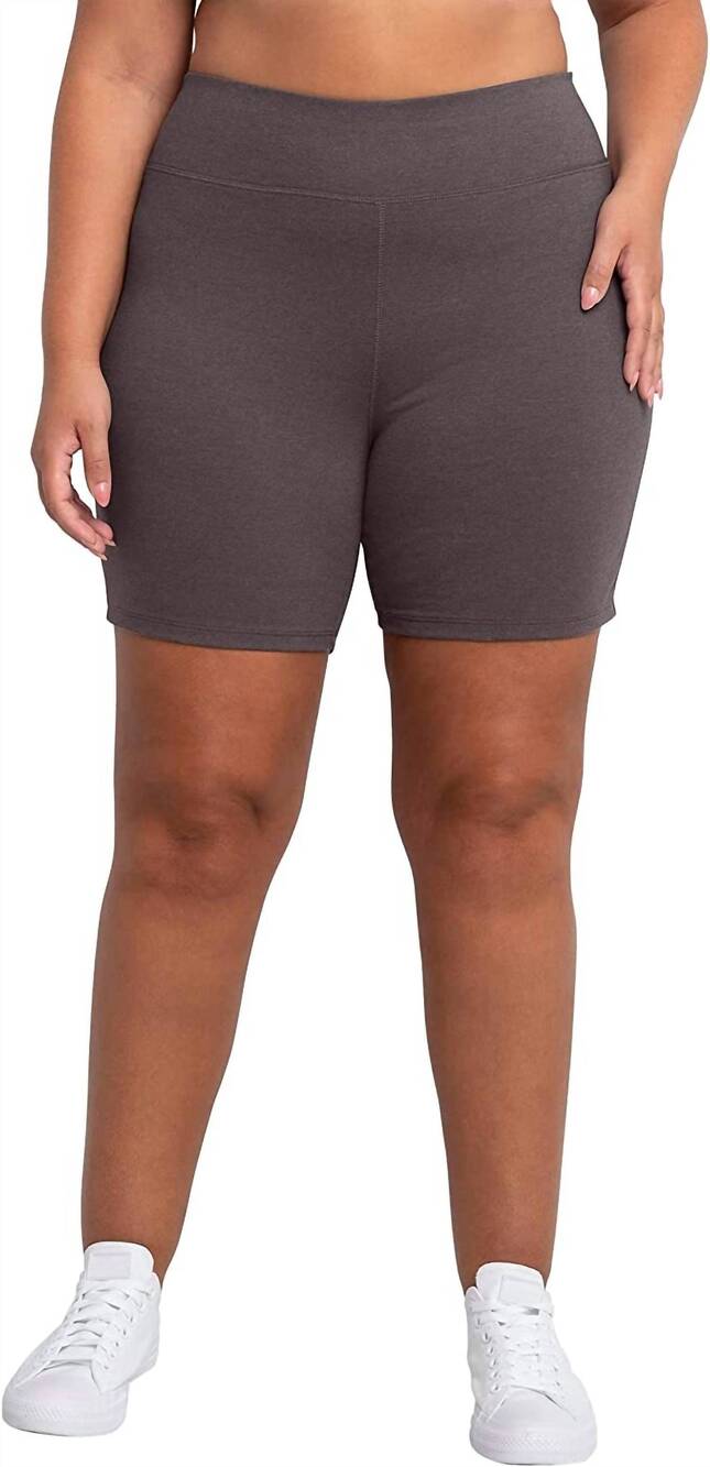 NEW IDEOLOGY women's activewear sweat set biker shorts in black charcoal